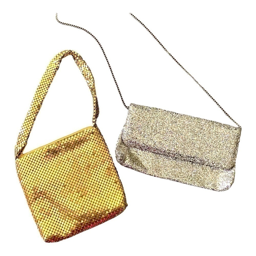 BOUTIQUE-SHIMMER BAG BUNDLE-ONE GOLD AND ONE SILVER